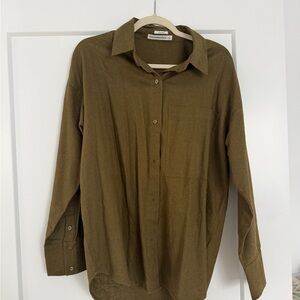 Abercrombie & Fitch Women’s Linen Button Down Shirt